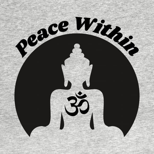 Peace Within Buddha by BhaktiCloudsApparel